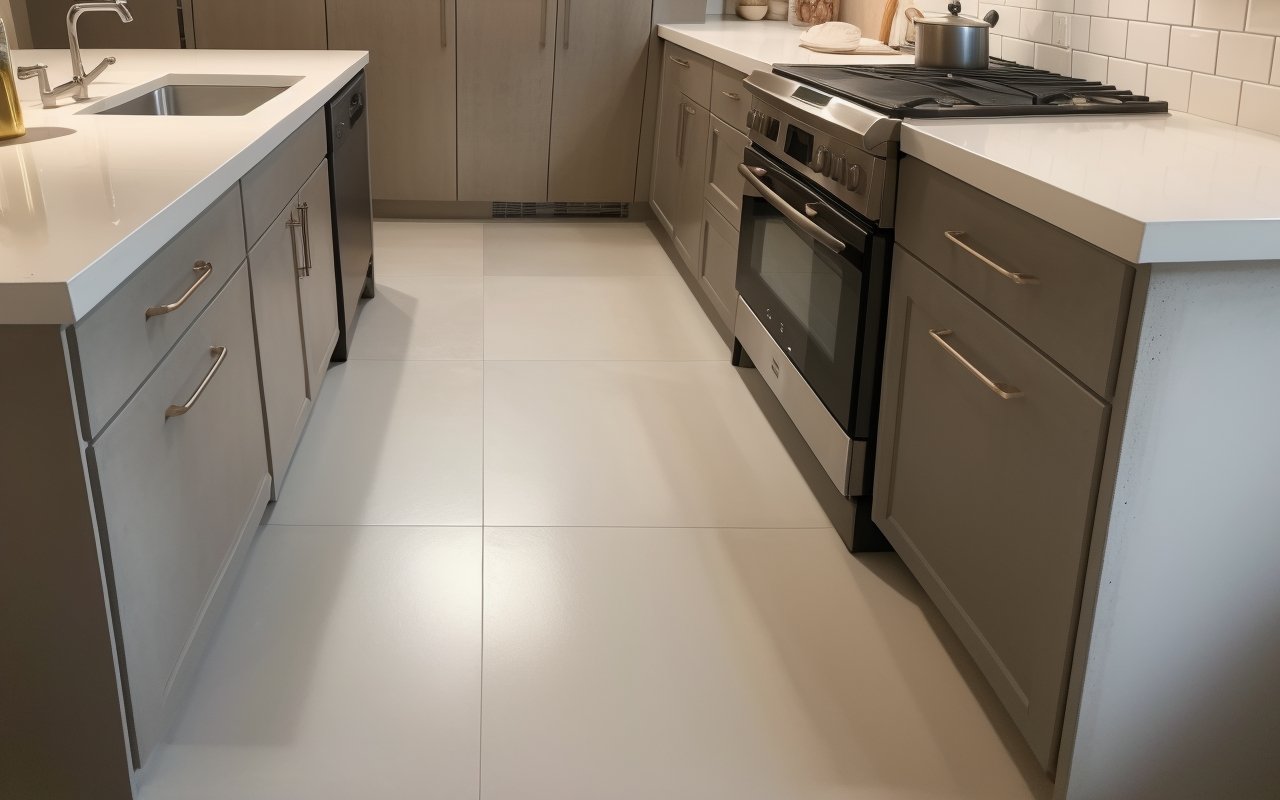 Эксперименты с текстурой: как плитка под бетон и бархат меняет кухонный интерьер 1 Эксперименты с текстурой: как плитка под бетон и бархат меняет кухонный интерьер