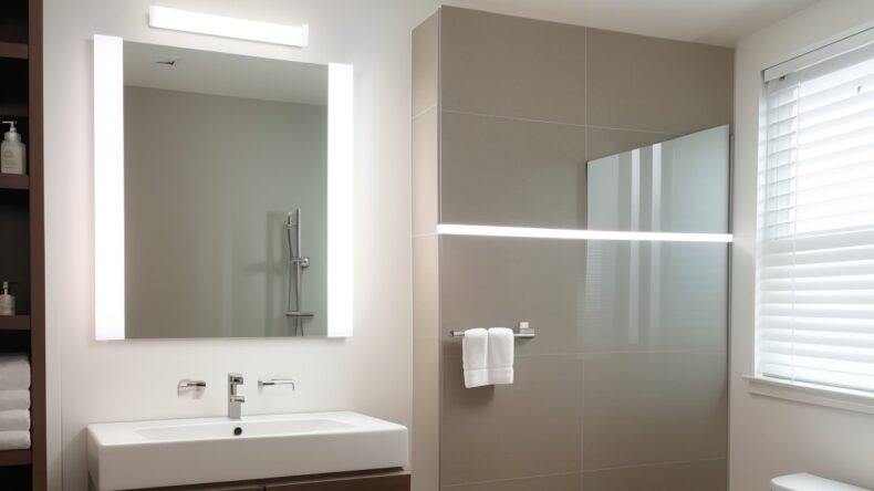 Съёмный магнитный бордюр с подсветкой для стильного зонирования ванной 9 Съёмный магнитный бордюр с подсветкой для стильного зонирования ванной