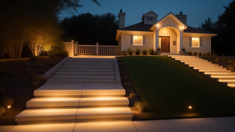 Интерактивная подсветка на ступенях для безопасного и стильного ночного освещения. 9 Интерактивная подсветка на ступенях для безопасного и стильного ночного освещения.