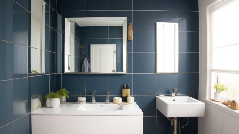 Использование зеркальной плитки для создания оптических иллюзий в малогабаритных помещениях