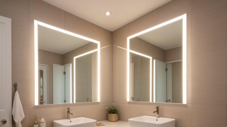 Зеркальная плитка с встроенными LED-эффектами: создаем динамические интерьеры