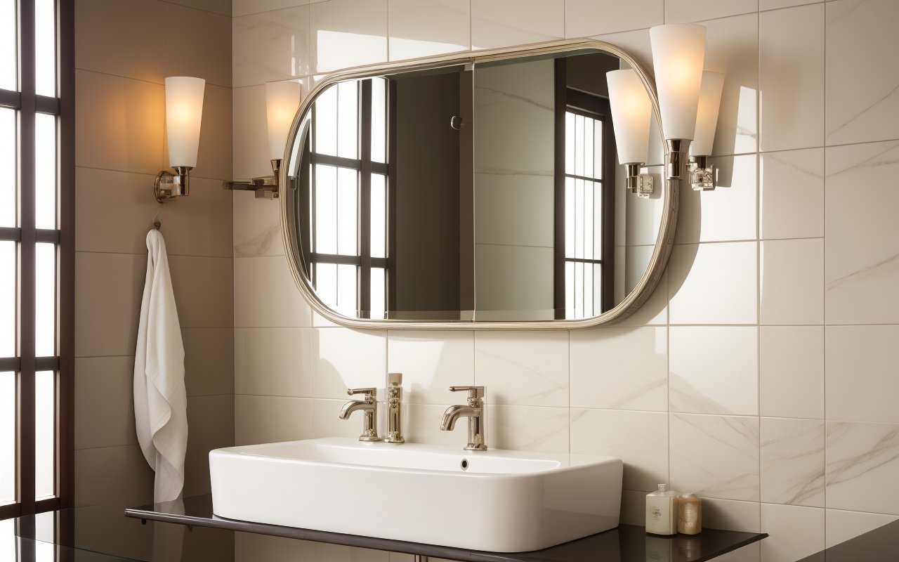 Зеркальная плитка как элемент биоморфного дизайна для создания оптических иллюзий в интерьере. 1 Зеркальная плитка как элемент биоморфного дизайна для создания оптических иллюзий в интерьере.