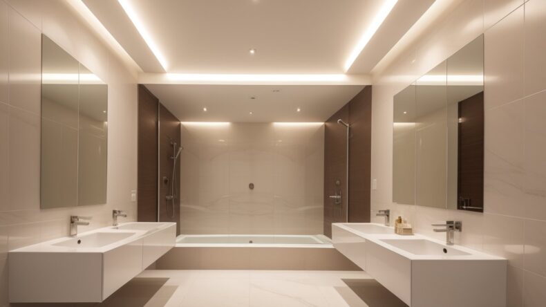 Зеркальная плитка в интерьере: как создать иллюзии пространства и световых эффектов