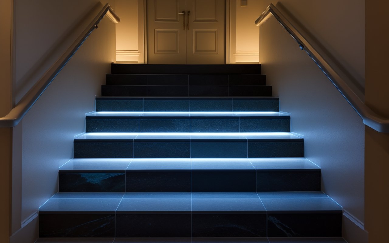 Использование светящейся биолюминесцентной плитки для безопасного и эстетичного освещения лестниц 1 Использование светящейся биолюминесцентной плитки для безопасного и эстетичного освещения лестниц