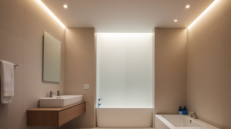 Бордюр-трансформер: скрытая подсветка с датчиком влажности для умной ванны 2 Бордюр-трансформер: скрытая подсветка с датчиком влажности для умной ванны