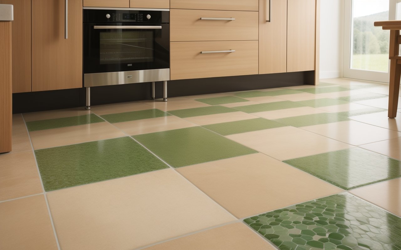 Эко-плитка из переработанного стекла для кухни: стиль и забота о природе.