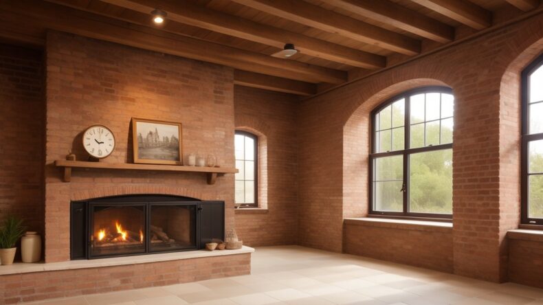 Клинкерная плитка с эффектом старинного кирпича для стиля лофт в современных интерьерах.