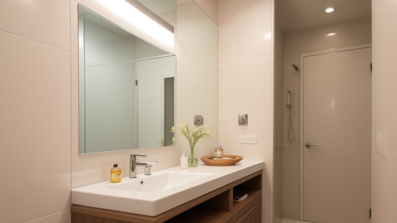 Зеркальная плитка как основа для интерактивных поверхностей с динамической подсветкой