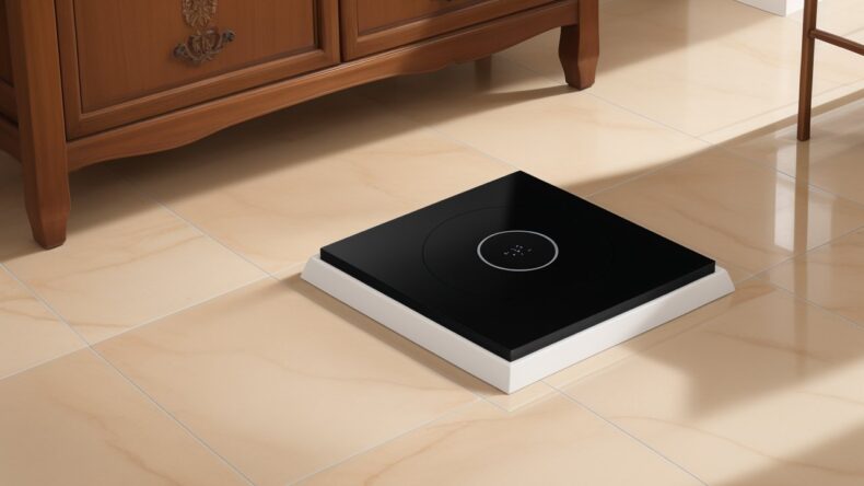 Керамическая плитка с встроенными сенсорами для автоматического изменения цвета и температуры