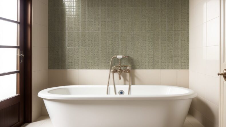 Клинкерная плитка в интерьере ванной: необычные мозаичные узоры для стиля ар-деко