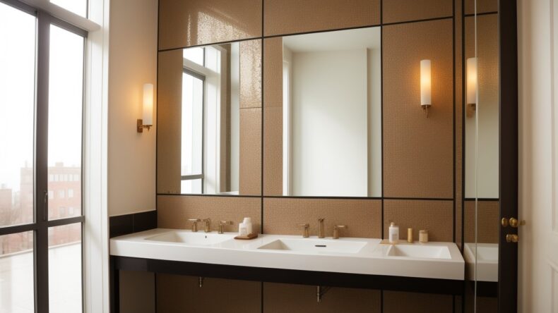 Использование зеркальной плитки для создания оптических иллюзий в дизайне интерьера