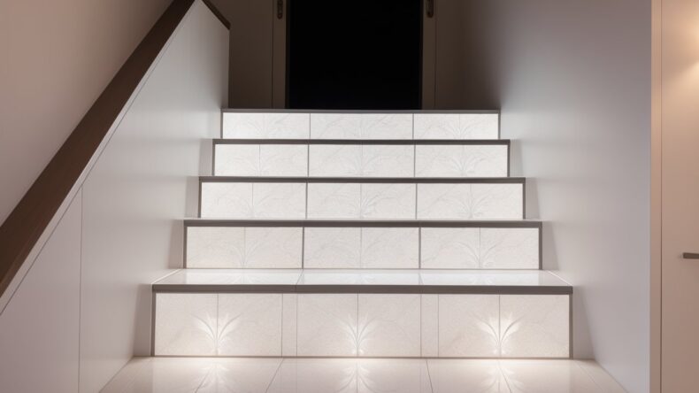 Интерактивные световые плитки для ступеней создают безопасную и футуристическую подсветку каждой ступени