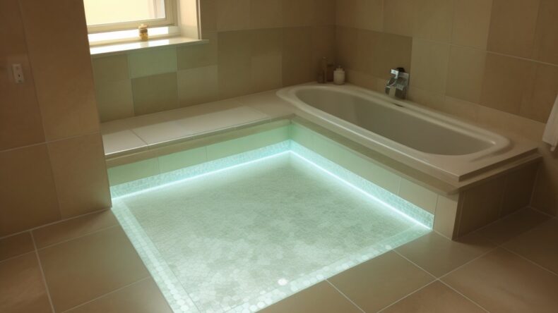 Экологичные затирки из переработанного стекла с эффектом свечения в темноте.