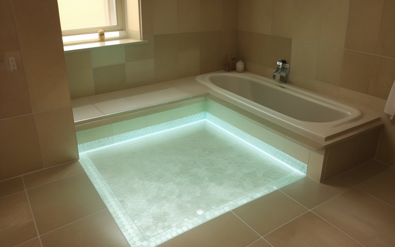 Экологичные затирки из переработанного стекла с эффектом свечения в темноте.