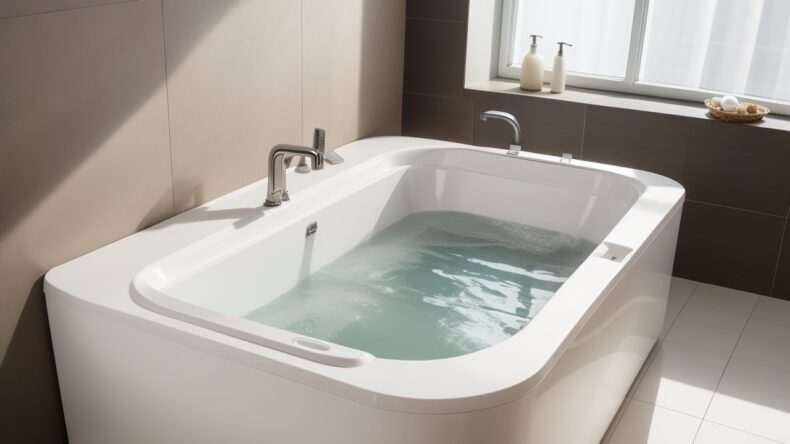 Гибкий магнитный бордюр для ванны с подсветкой и защитой от плесени