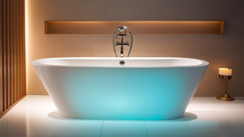 Бордюр-трансформер для ванны с регулируемой подсветкой под настроение