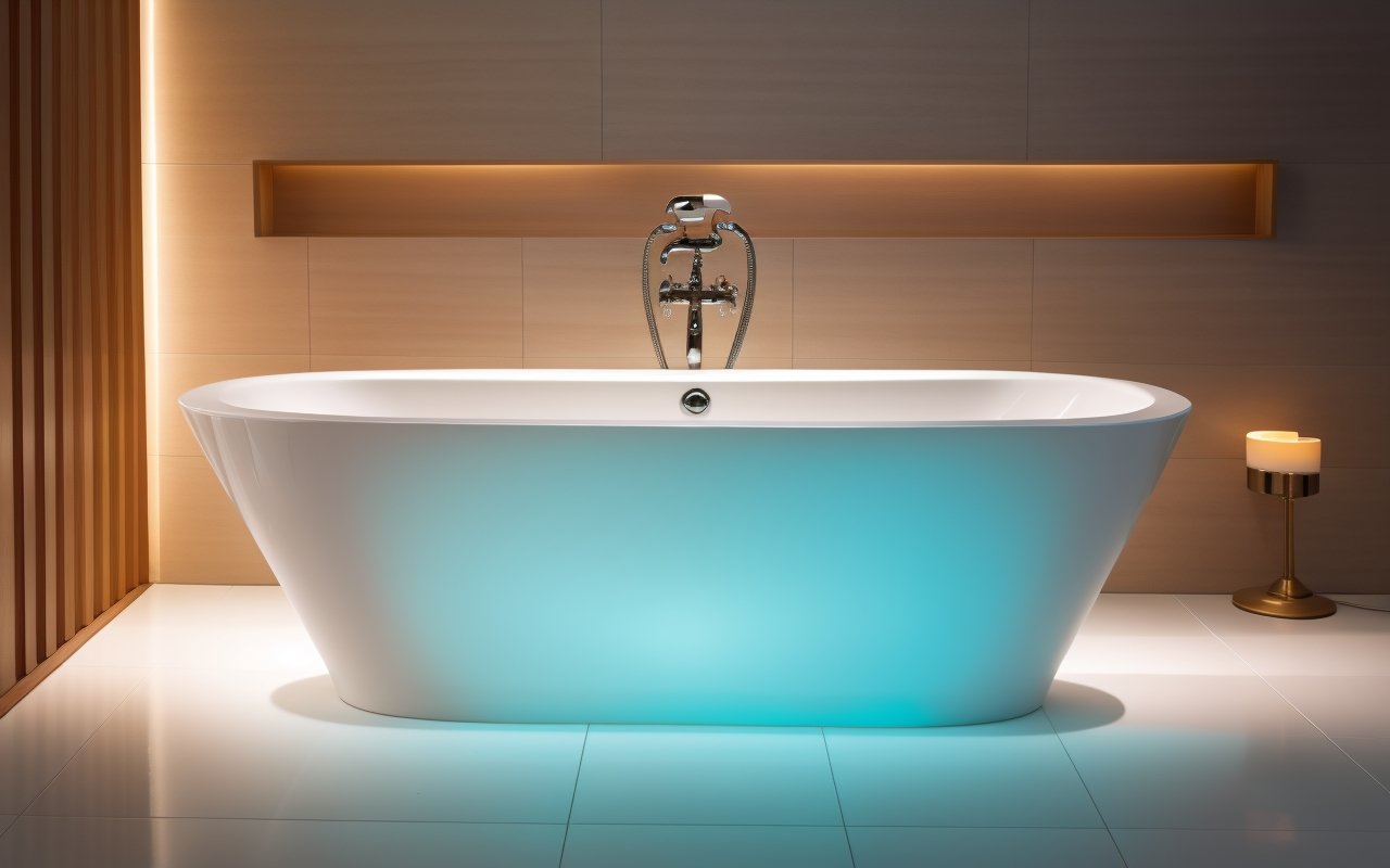 Бордюр-трансформер для ванны с регулируемой подсветкой под настроение