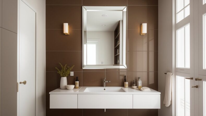 Зеркальная плитка как элемент интерьера для создания иллюзии пространства и света