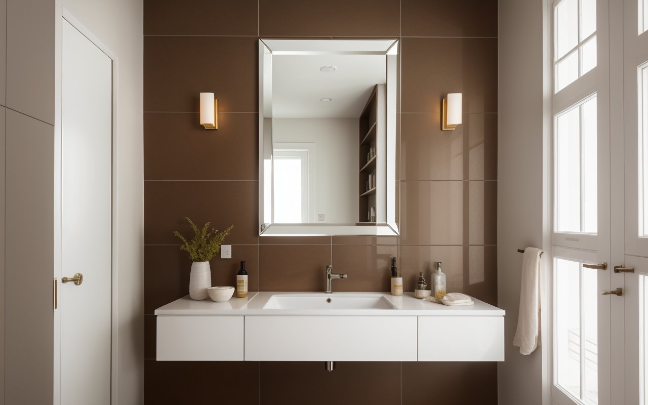 Зеркальная плитка как элемент интерьера для создания иллюзии пространства и света