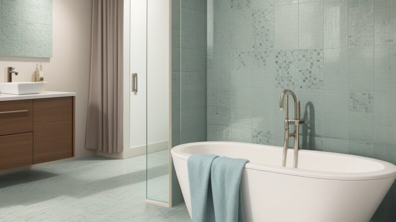 Керамическая плитка с эффектом мозаики из переработанного стекла для экодизайна