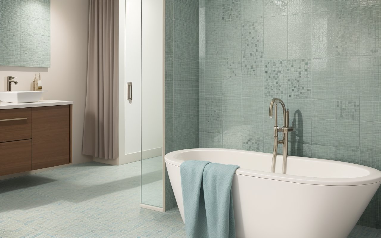 Керамическая плитка с эффектом мозаики из переработанного стекла для экодизайна