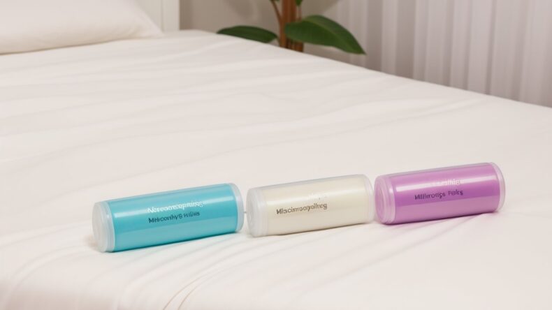 Латексные микрокапсулы для ароматерапии в постельном белье.