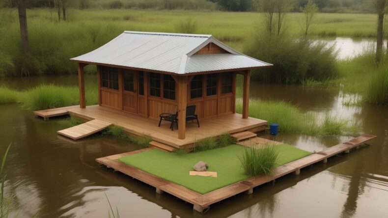 Использование пеностекла как легкого и устойчивого основания для заболоченных территорий.