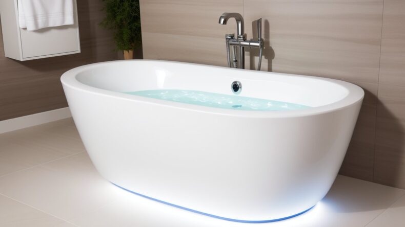 Инновационные бордюры для ванн с встроенными LED-подсветками и функцией аудио
